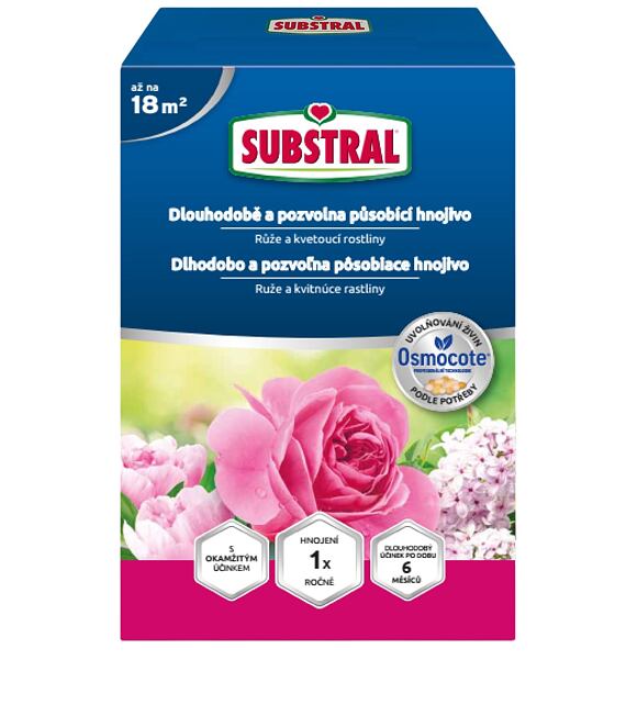 Hnojivo s Osmocotem pro růže a kvetoucí rostliny 750 g SUBSTRAL 75030