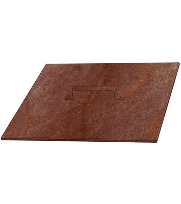 Víko na zahradní ohniště 70 x 70 x 1 cm, corten CORGARDEN 1020