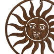 Slunce kov hnědé velké 62 cm Prodex 5098