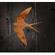 Zahradní dekorace vlaštovka v letu 30 x 22 cm, corten CORGARDEN 1050