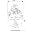 Zahradní dekorace Buddha 50 x 30 cm, corten CORGARDEN 1061