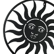 Slunce kov černé velké 62 cm Prodex 5099