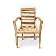 Stucking/New Zahradní stohovatelné křeslo, teak, světle hnědé NOELA 345745