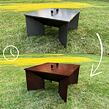 Víko na zahradní ohniště 70 x 70 x 1 cm, corten CORGARDEN 1020