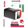 Power Line Powerbanka 60 000 mAh, 65 W, Power Delivery, černá SWISSTEN 22013943