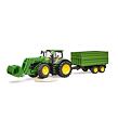 Farmer - traktor John Deere s předním nakladačem a sklápěcím přívěsem 1072BRUD03155