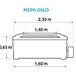 Oslo Sapphire F-SA063W Vířivý bazén 850 l MSPA 11400283