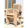 Stucking/New Zahradní stohovatelné křeslo, teak, světle hnědé NOELA 345745