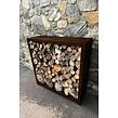 Stora Zahradní dřevník 120 x 120 x 40 cm, corten CORGARDEN 1036
