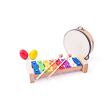 Muzikální set (xylofon, tamburína/bubínek, triangl, 2 maracas vajíčka) Woody 102191893