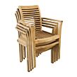 Stucking/New Zahradní stohovatelné křeslo, teak, světle hnědé NOELA 345745